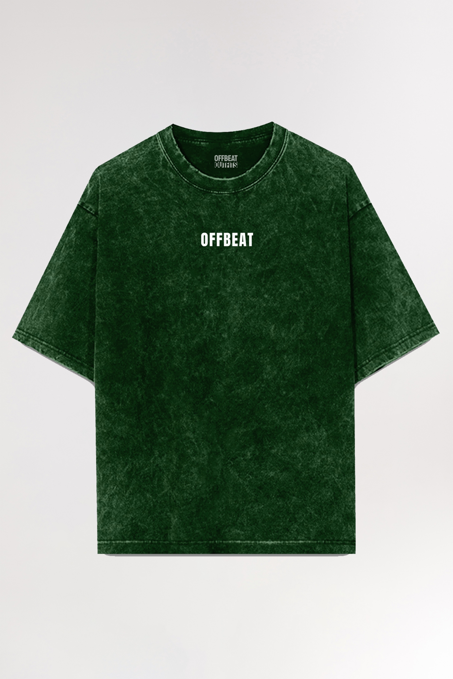 Bottle Green Acid Wash | Oversized T-shirt