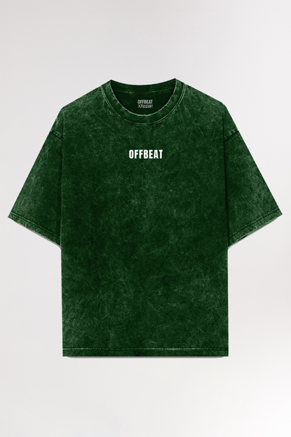 Bottle Green Acid Wash | Oversized T-shirt