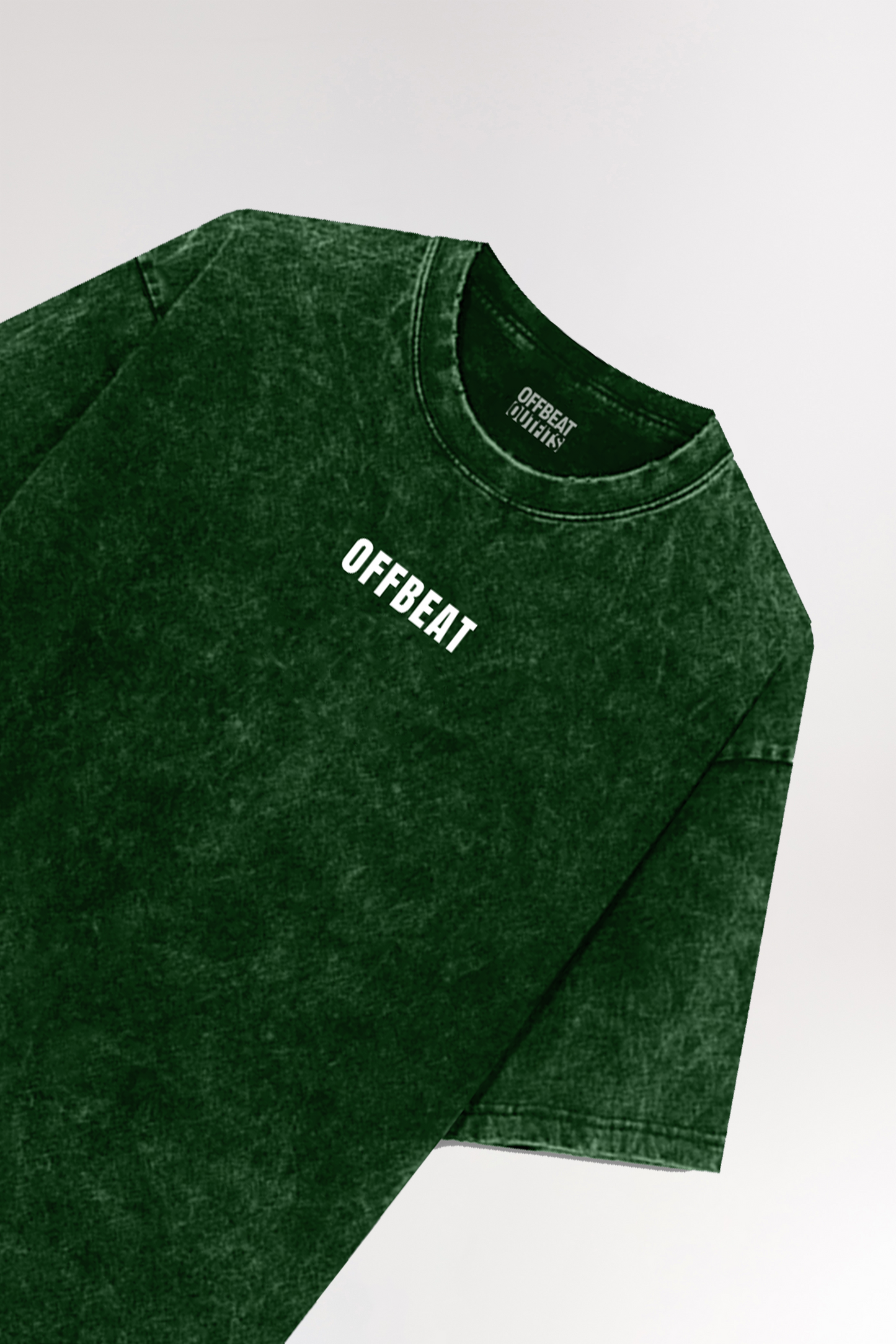 Bottle Green Acid Wash | Oversized T-shirt