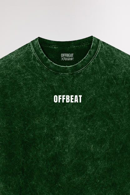 Bottle Green Acid Wash | Oversized T-shirt