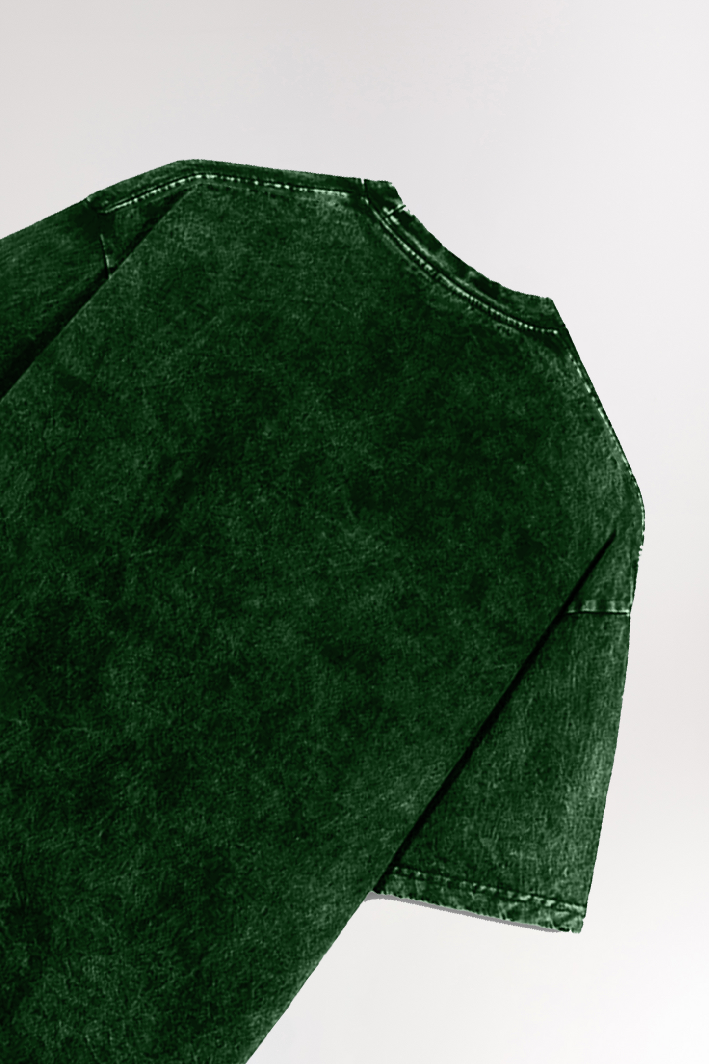 Bottle Green Acid Wash | Oversized T-shirt