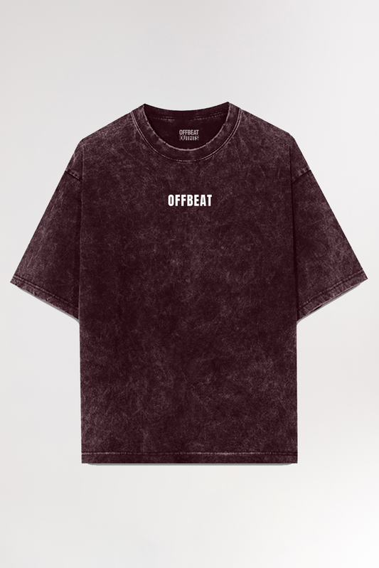 Maroon Acid Wash | Oversized T-shirt