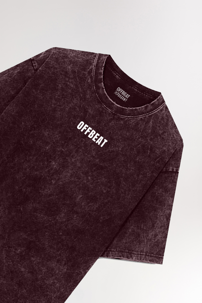 Maroon Acid Wash | Oversized T-shirt