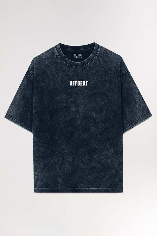 Navy Blue Acid Wash | Oversized T-shirt