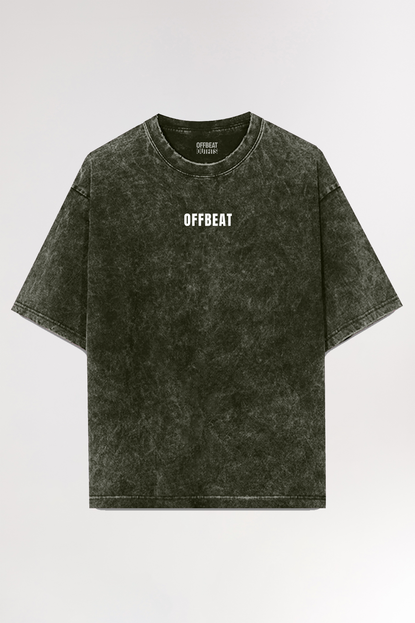 Olive Green Acid Wash | Oversized T-shirt