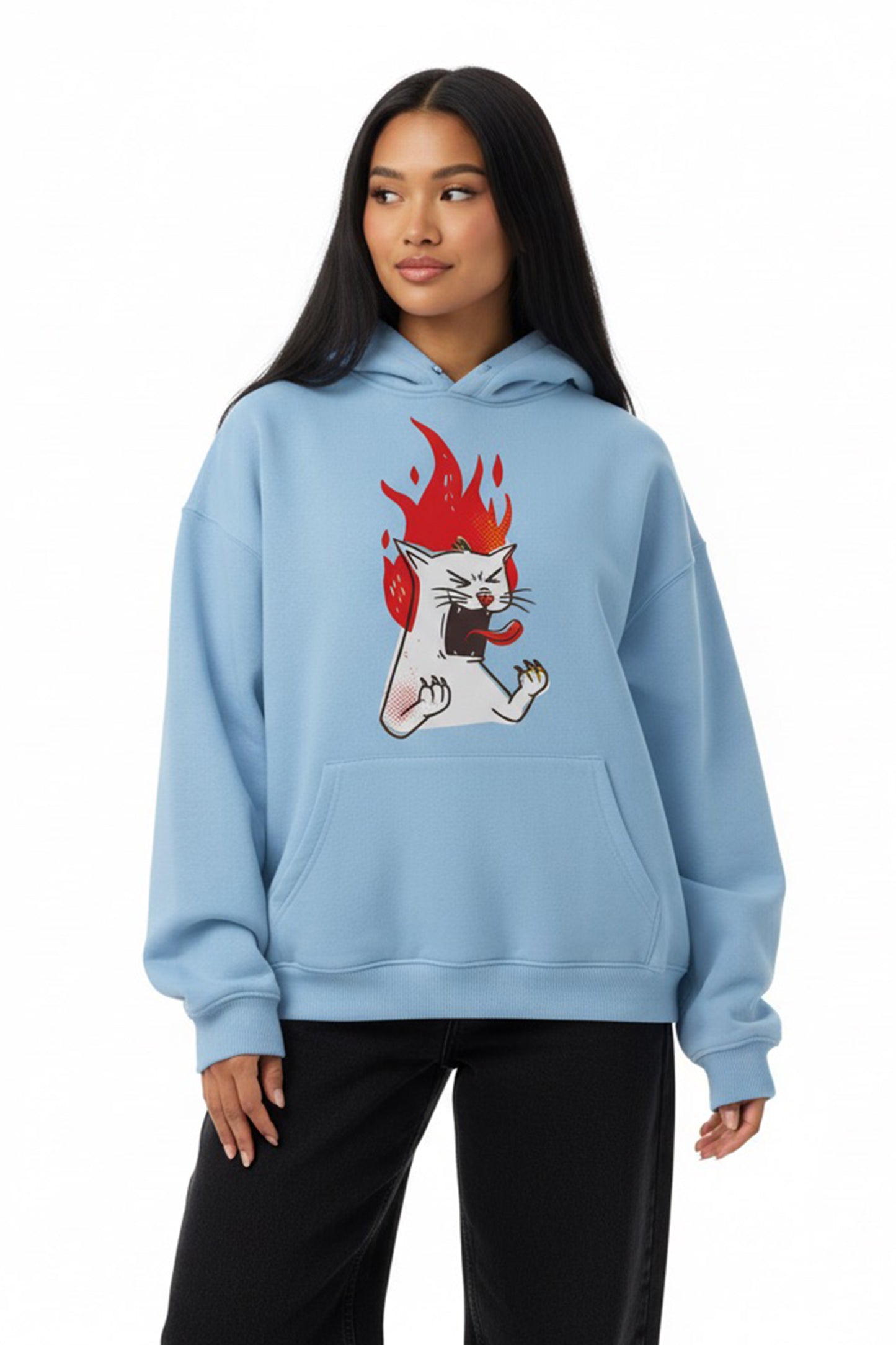 Angry Cat | Unisex Oversized Hoodie