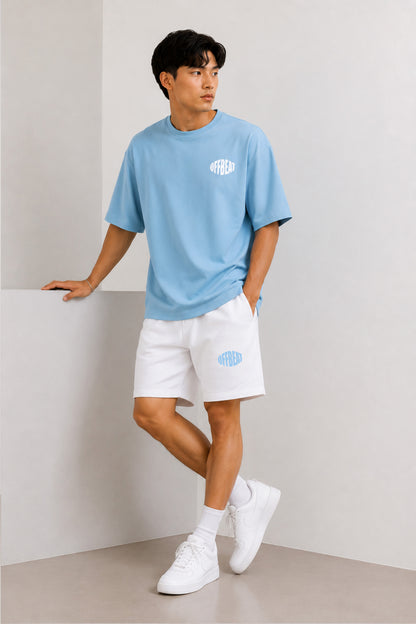 Unisex Co-ord set | Baby Blue and White
