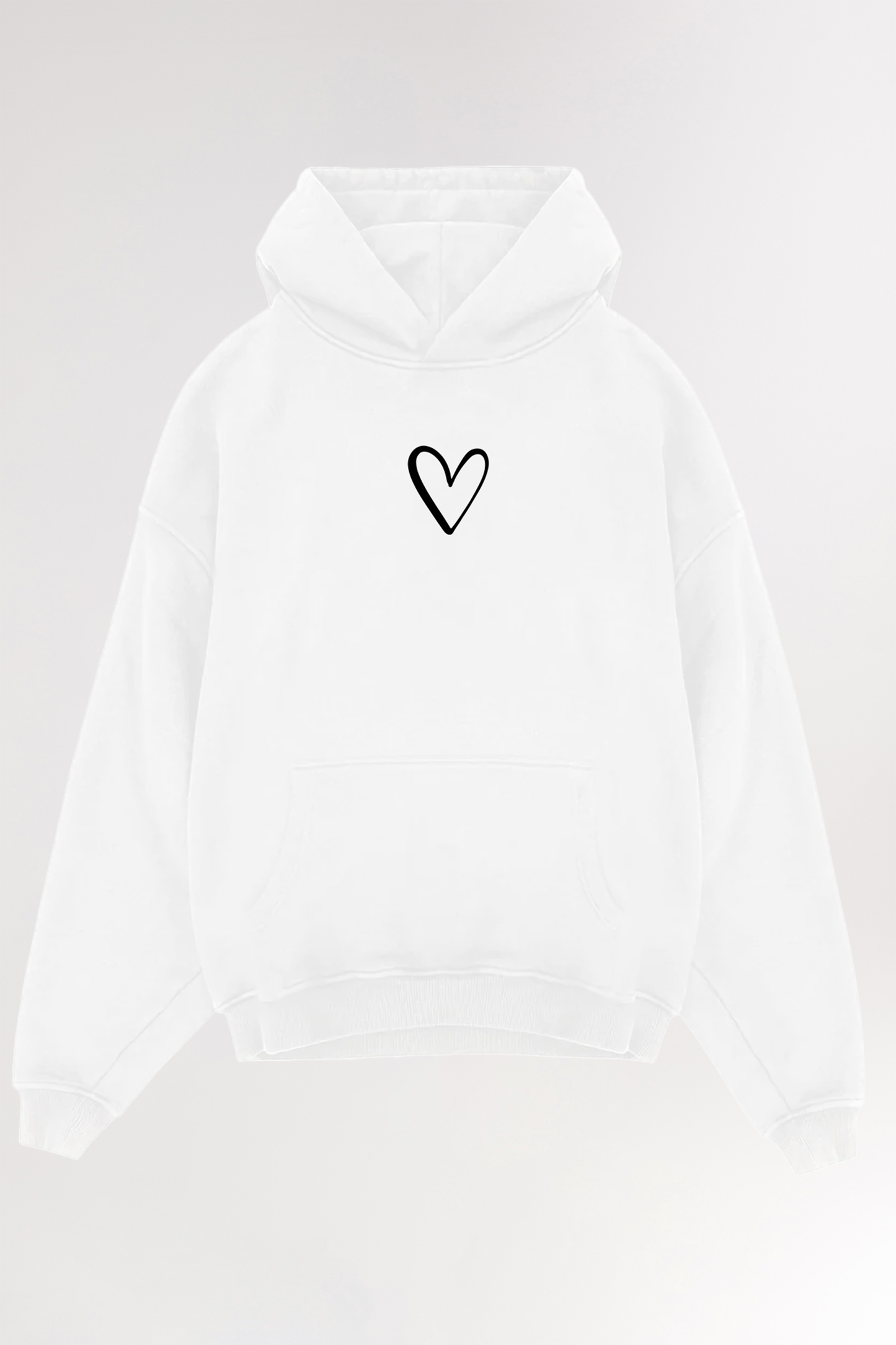 Black heart | Oversized Hoodie