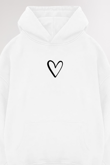 Black heart | Oversized Hoodie