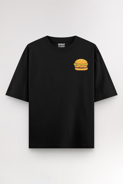 Burger Embroidery | Oversized T-shirt