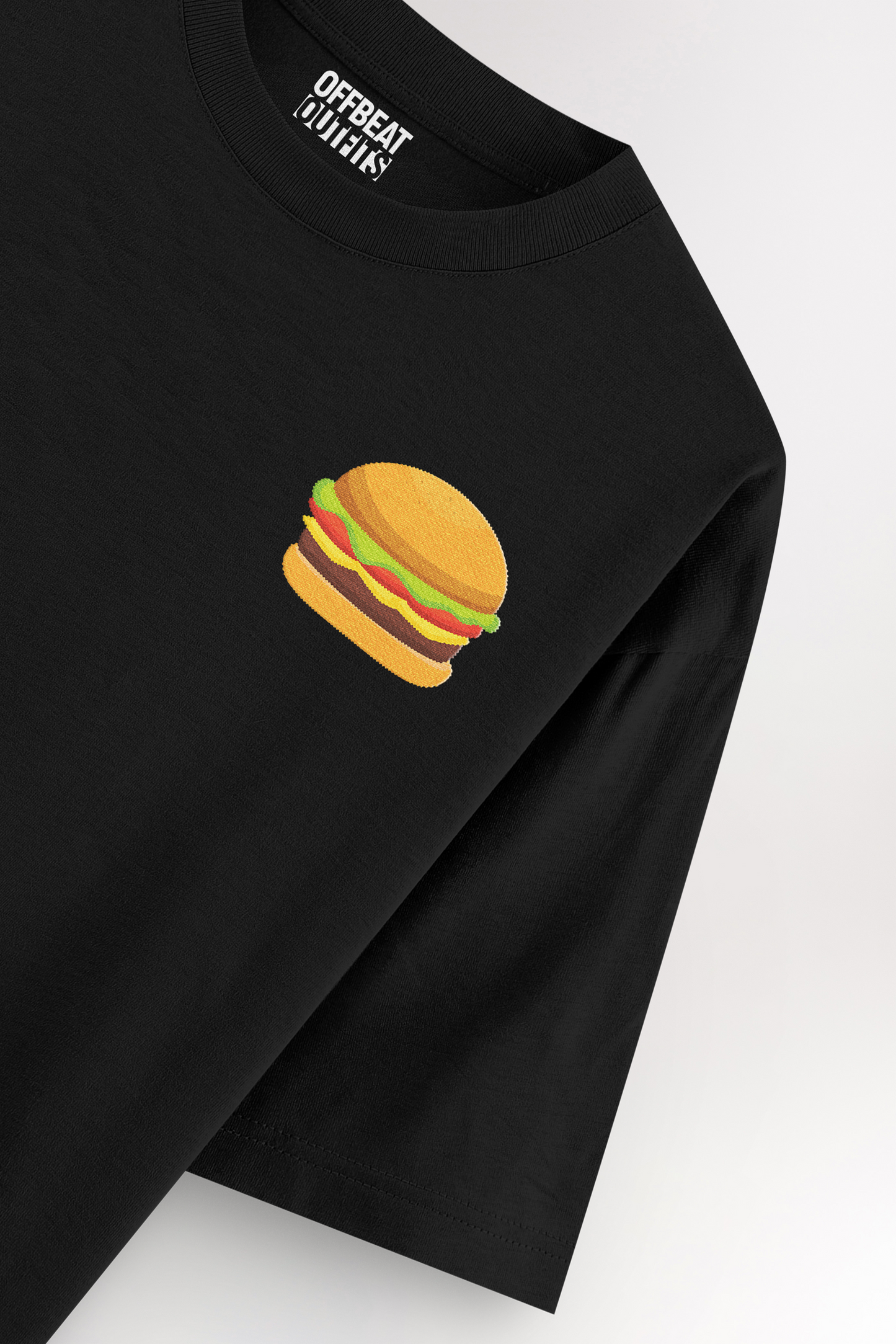 Burger Embroidery | Oversized T-shirt