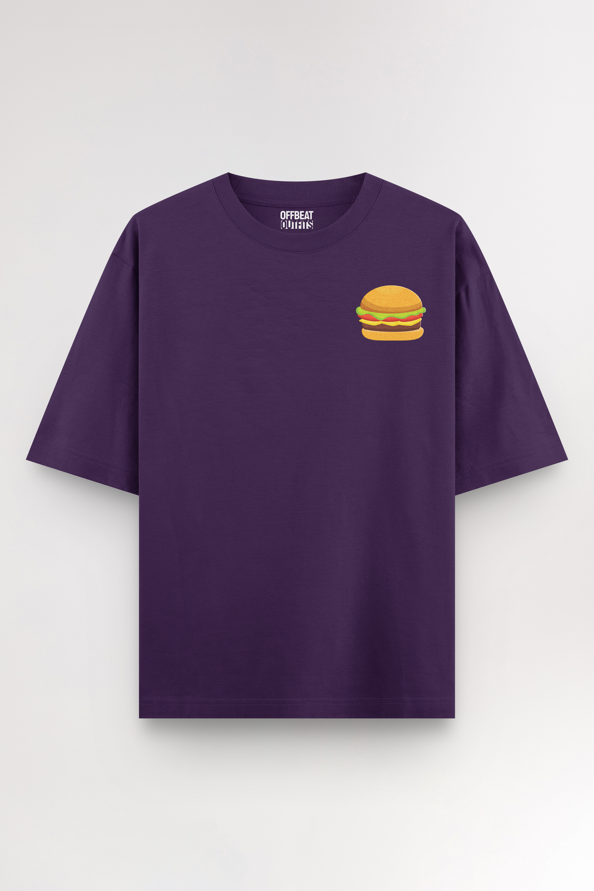 【oMAdesignstudios】BURGER STAFF T-SHIRT Tシャツ Burger Embroidery | Oversized T-shirt – OFFBEAT OUTFITS