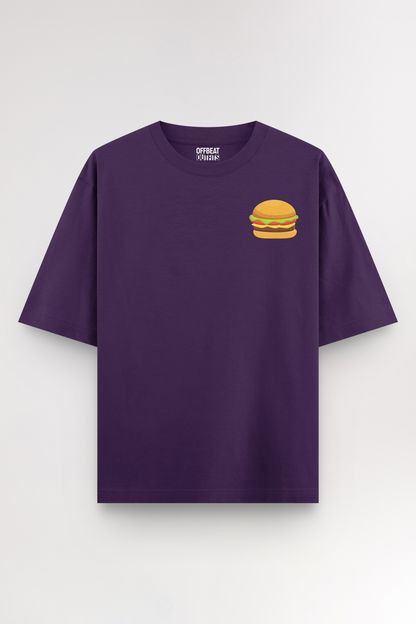 Burger Embroidery | Oversized T-shirt