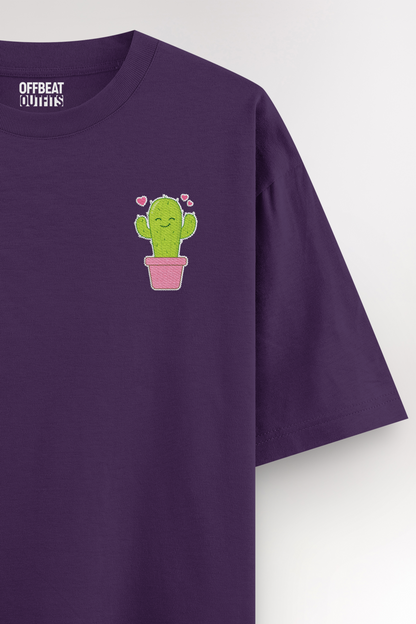 Cactus Embroidery | Oversized T-shirt