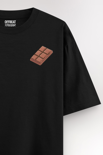 Chocolate bar Embroidery | Oversized T-shirt