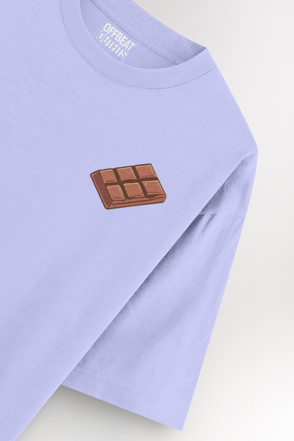 Chocolate bar Embroidery | Oversized T-shirt