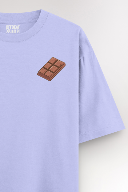 Chocolate bar Embroidery | Oversized T-shirt