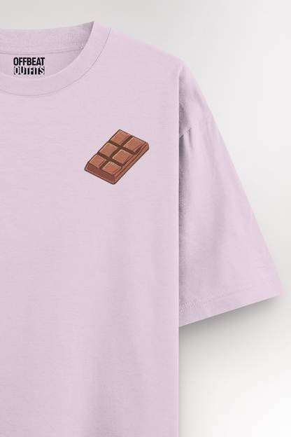 Chocolate bar Embroidery | Oversized T-shirt