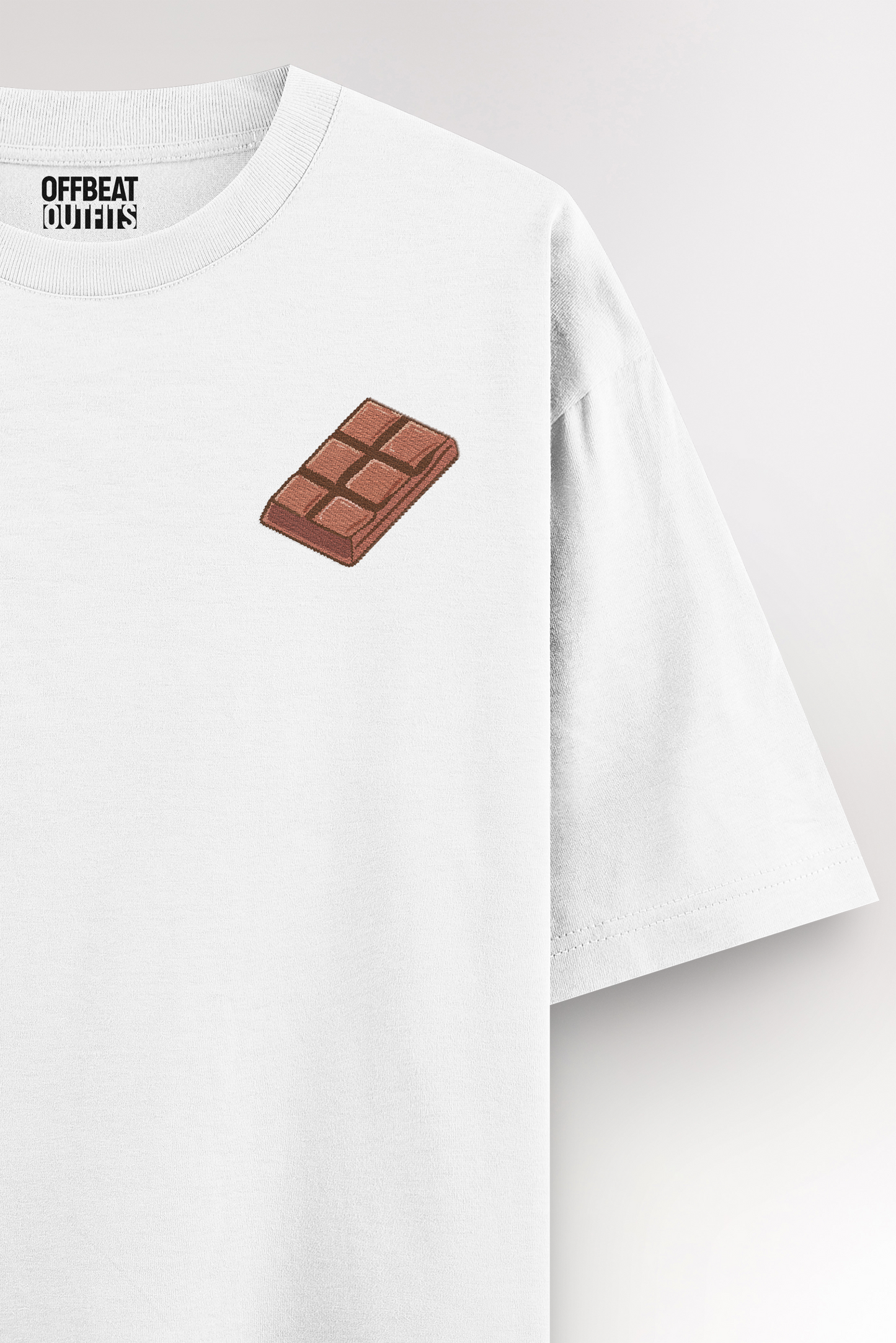 Chocolate bar Embroidery | Oversized T-shirt