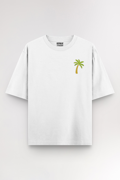 Coconut tree Embroidery | Oversized T-shirt