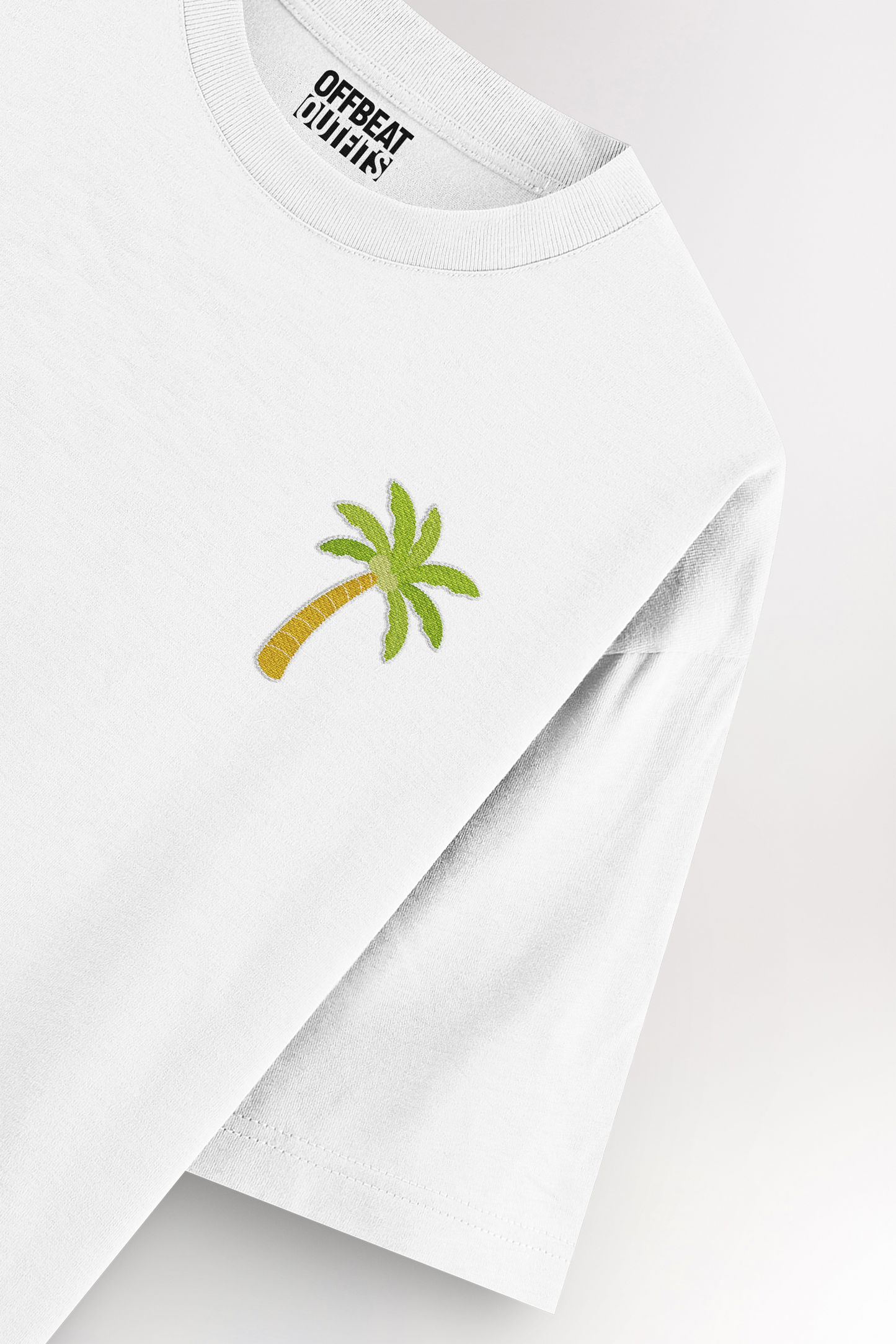 Coconut tree Embroidery | Oversized T-shirt