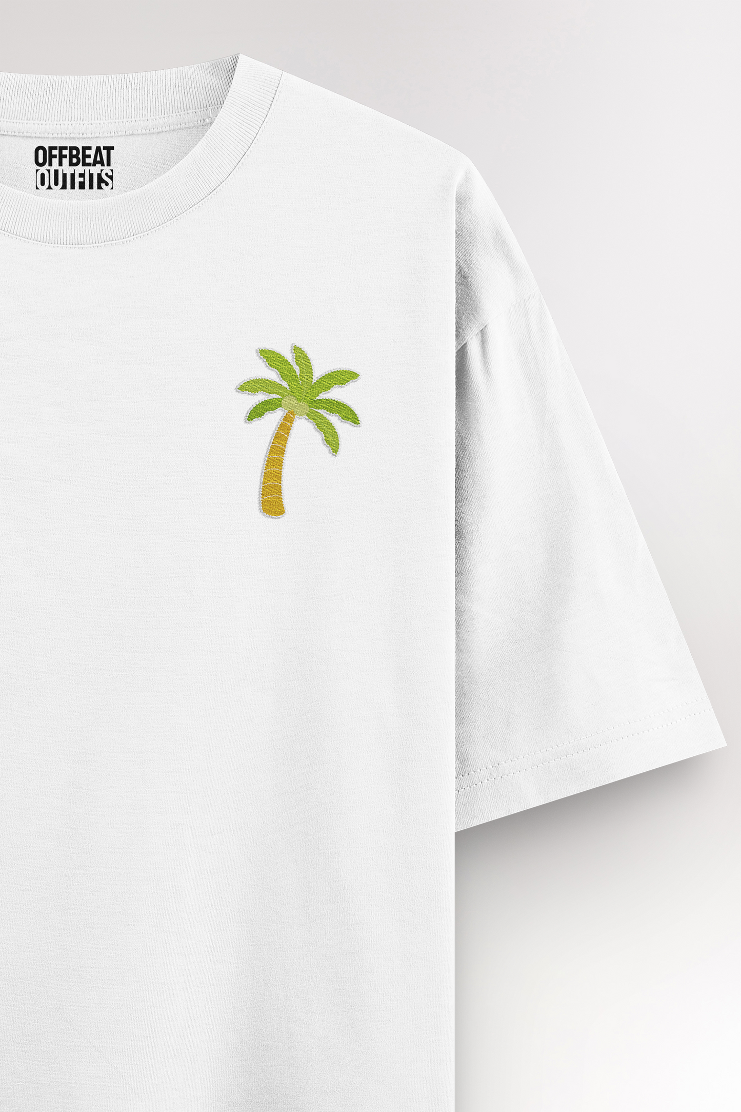 Coconut tree Embroidery | Oversized T-shirt