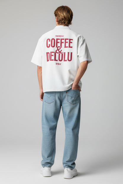 Coffee & Delulu | Unisex Oversized Shirt