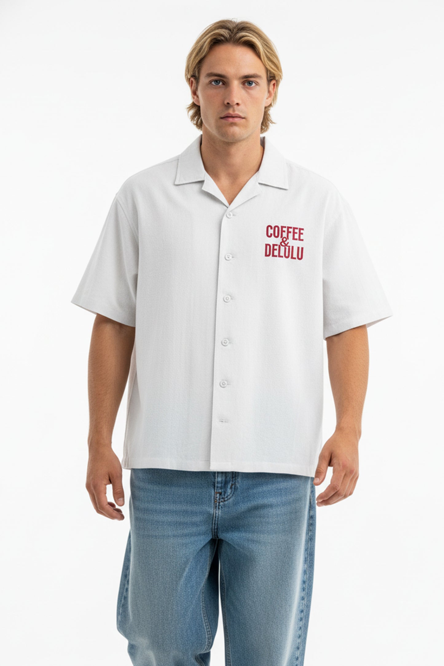 Coffee & Delulu | Unisex Oversized Shirt