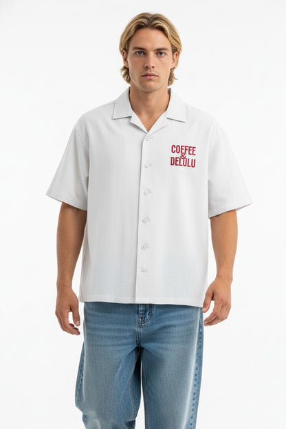 Coffee & Delulu | Unisex Oversized Shirt