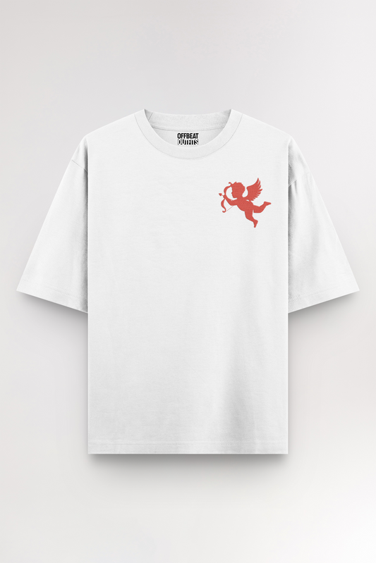 Cupid angel embroidery | Oversized T-shirt