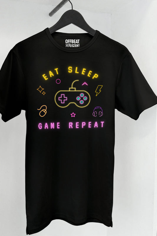 Eat Sleep Game Repeat | Oversized T-shirt