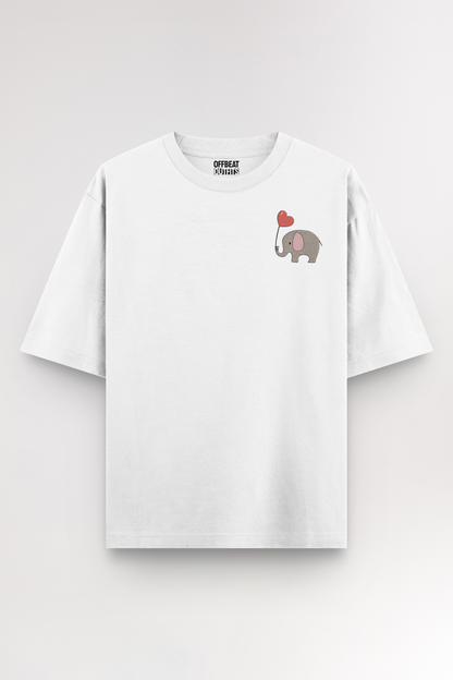 Elephant Embroidery | Oversized T-shirt