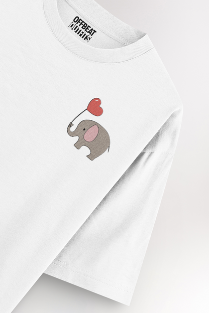 Elephant Embroidery | Oversized T-shirt