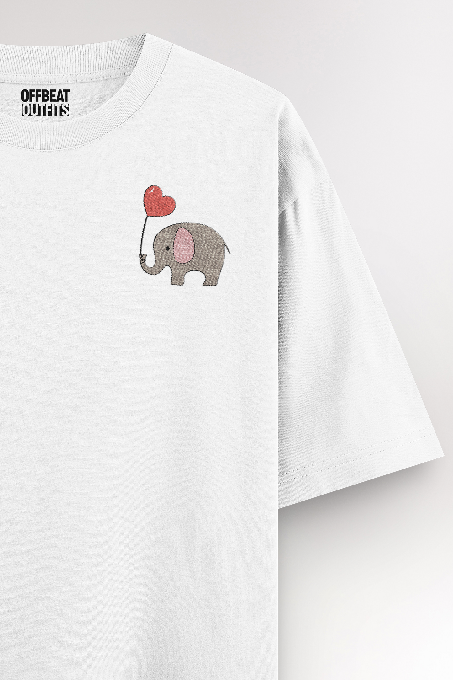 Elephant Embroidery | Oversized T-shirt