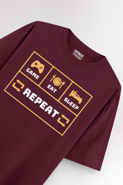 Game Eat Sleep Repeat | Oversized T-shirt