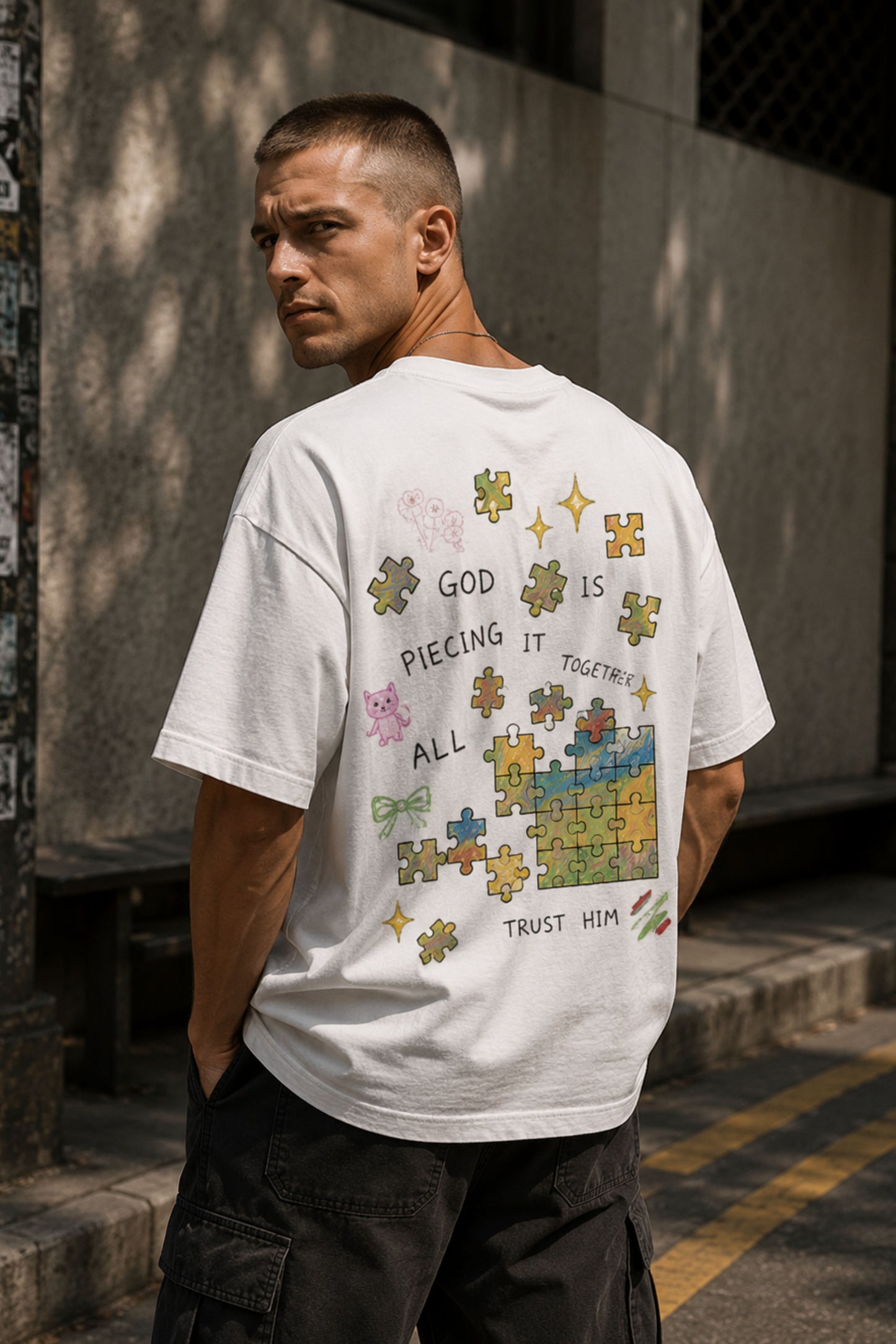 God is piecing | Oversized T-shirt