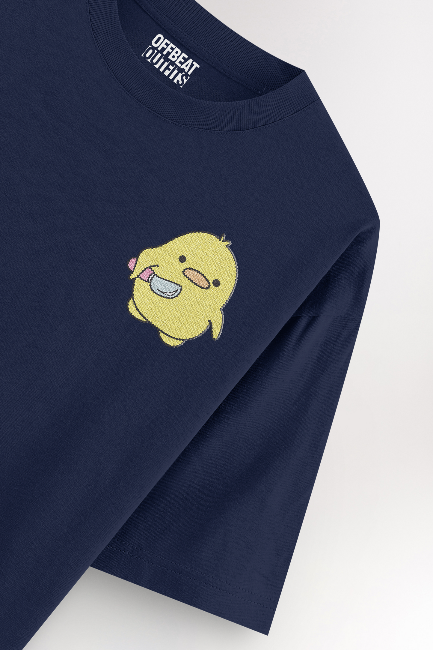 Happy Duck Embroidery | Oversized T-shirt