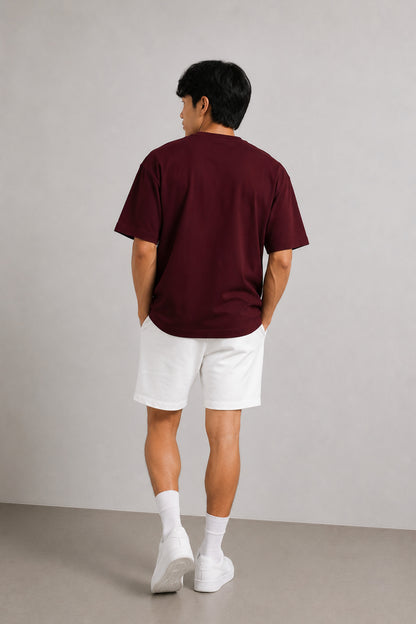 Unisex Co-ord set | Maroon and White