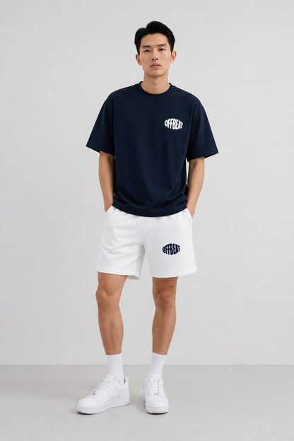 Unisex Co-ord set | Navy Blue and White