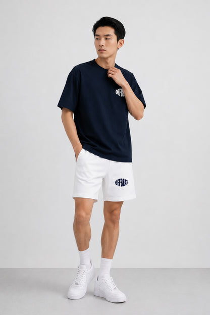 Unisex Co-ord set | Navy Blue and White
