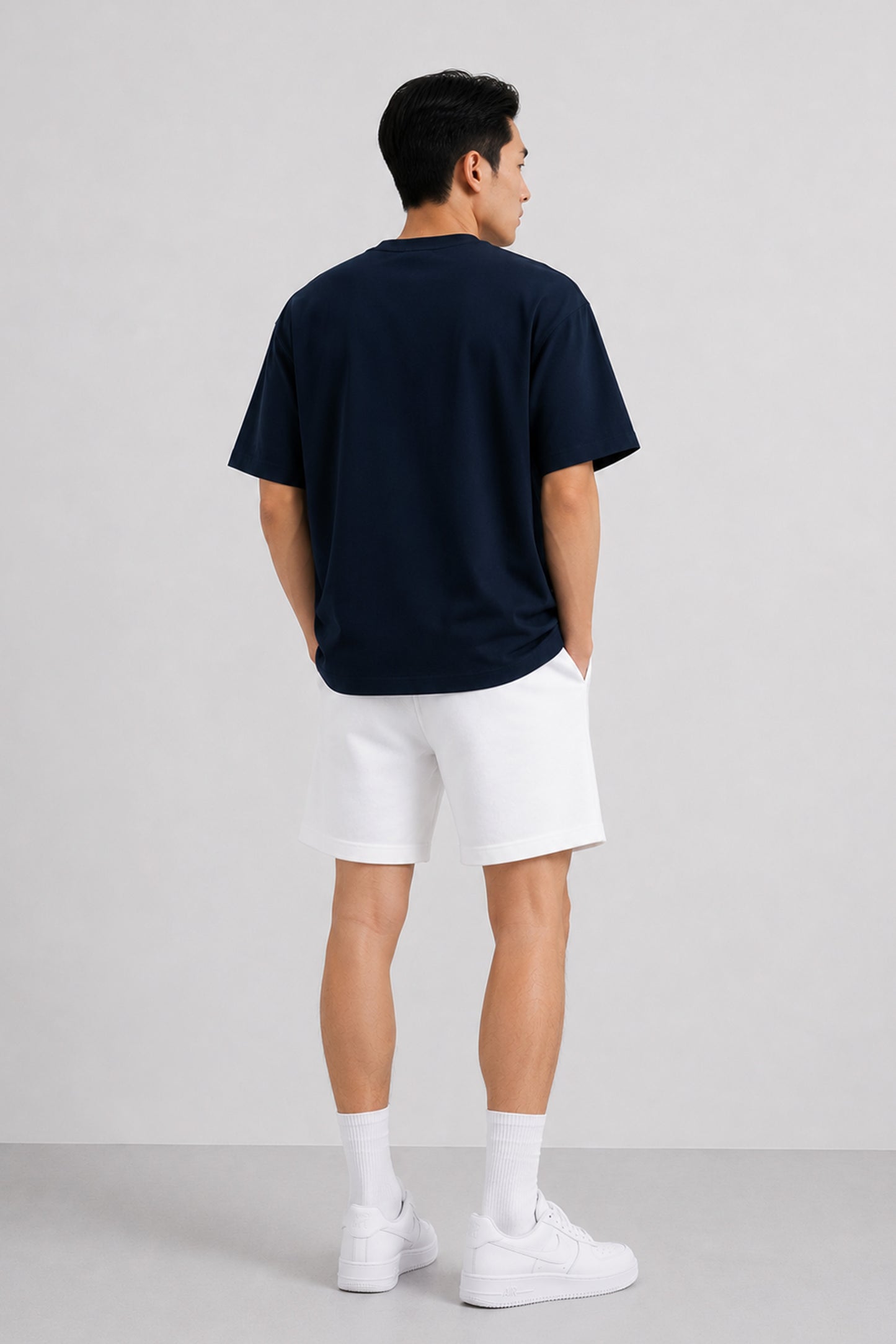 Unisex Co-ord set | Navy Blue and White