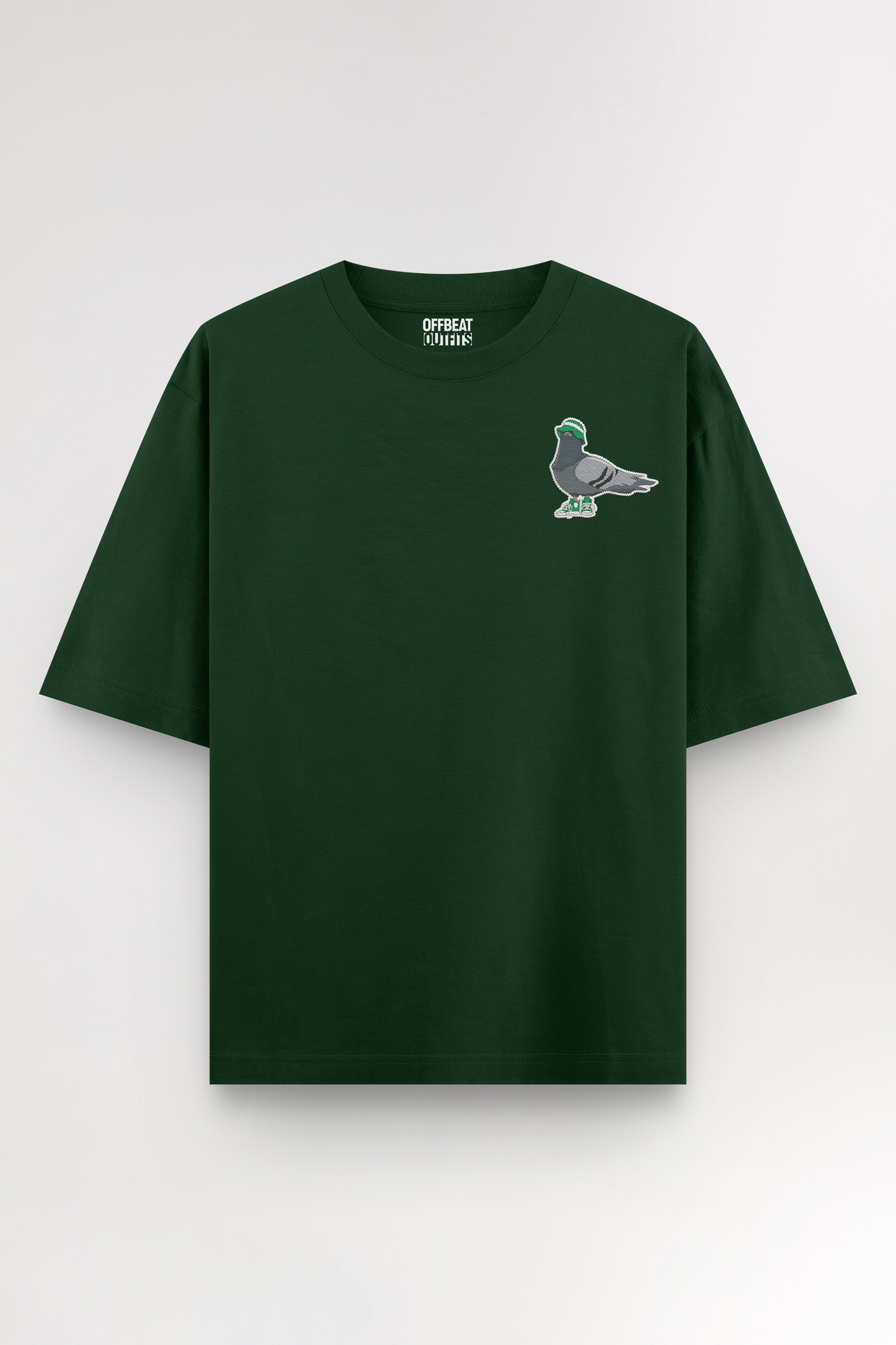 Pigeon Embroidery | Oversized T-shirt