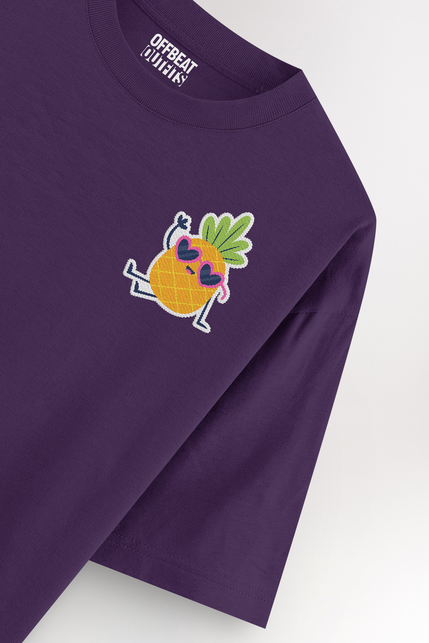 Pineapple Embroidery | Oversized T-shirt