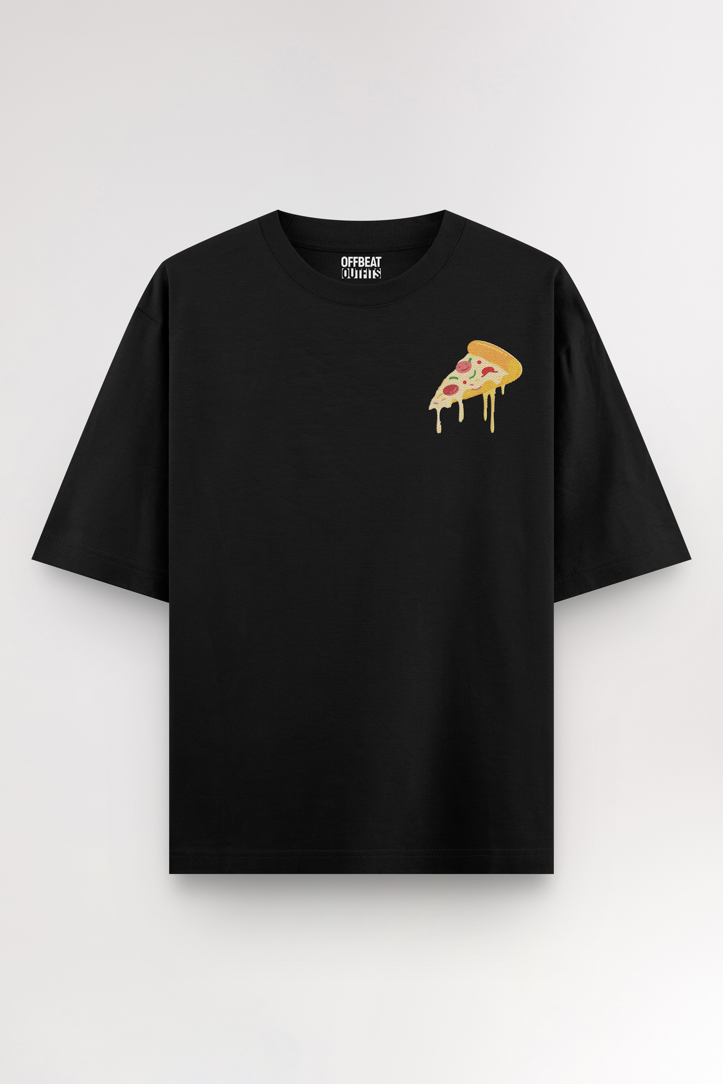 Pizza Embroidery | Oversized T-shirt