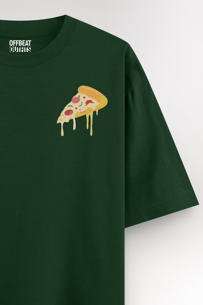 Pizza Embroidery | Oversized T-shirt