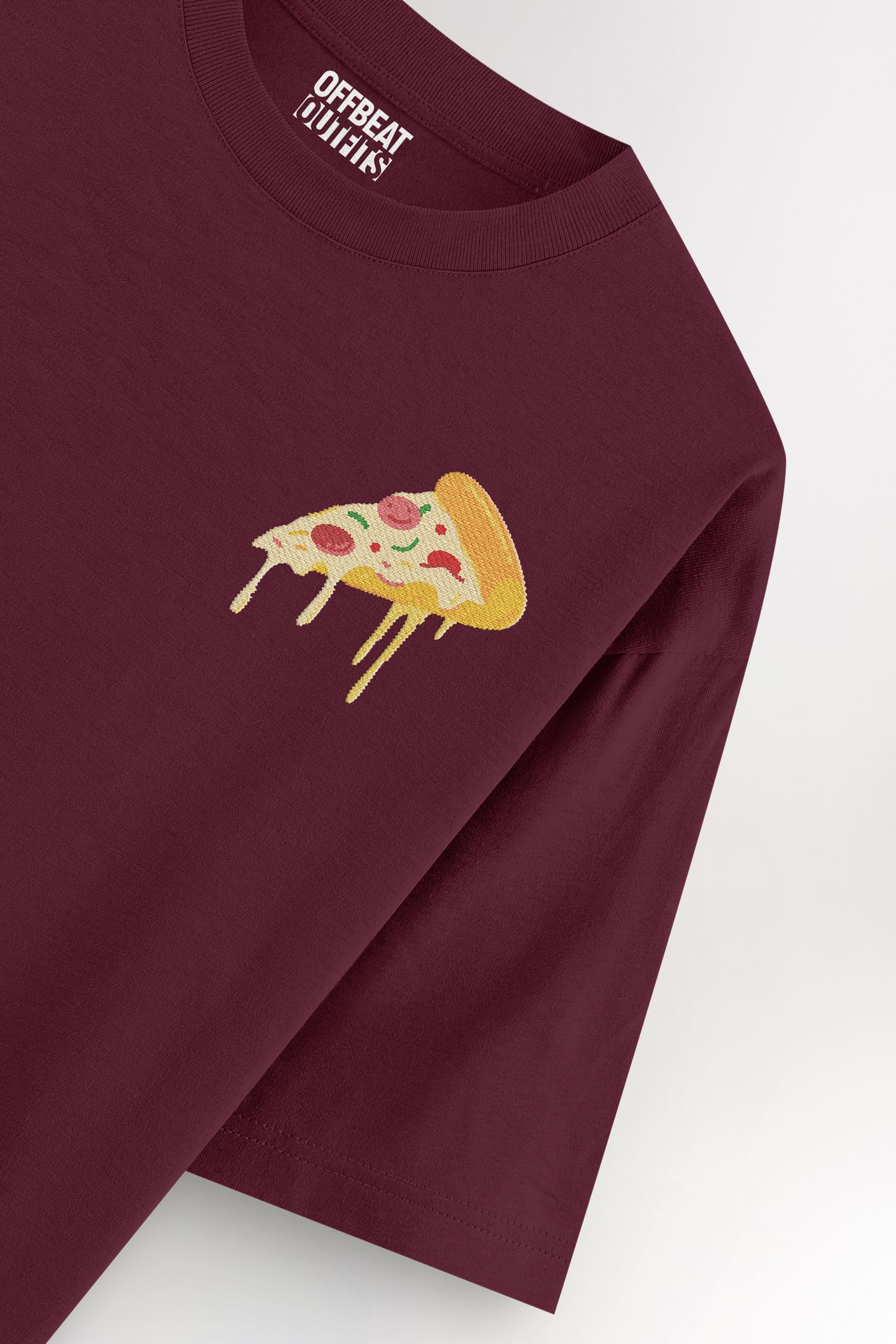 Pizza Embroidery | Oversized T-shirt