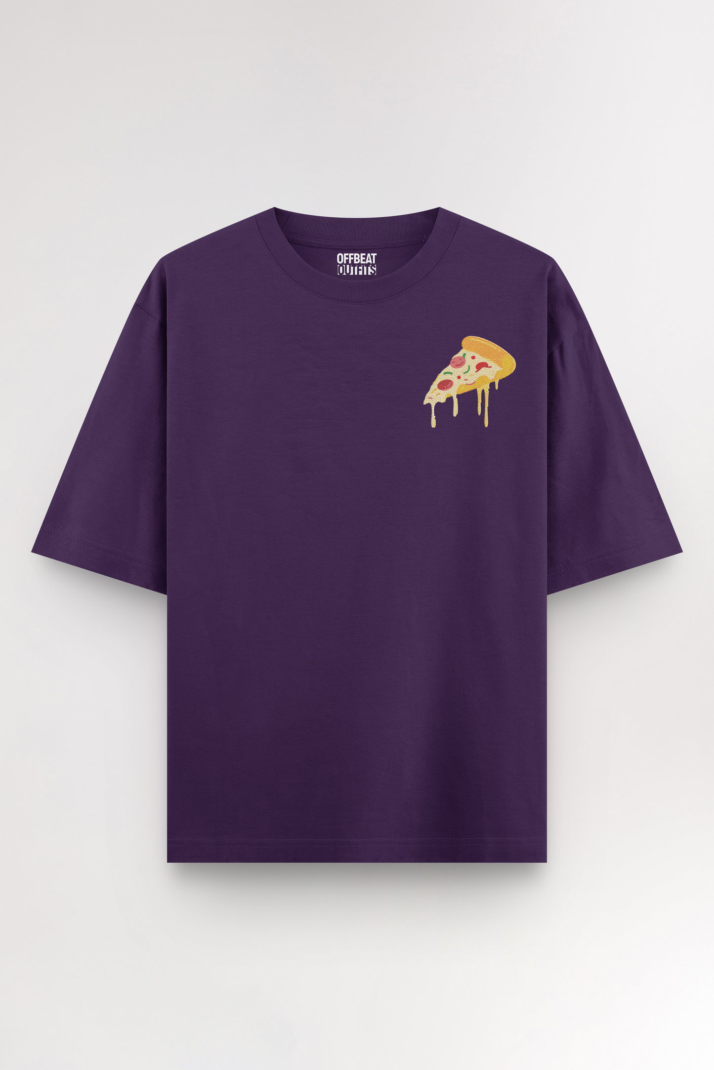 Pizza Embroidery | Oversized T-shirt