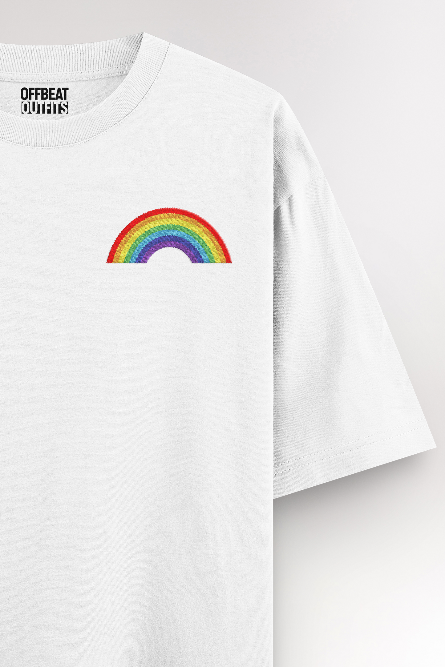 Rainbow Embroidery | Oversized T-shirt