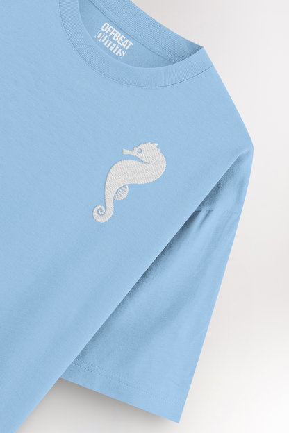 Seahorse Embroidery | Oversized T-shirt