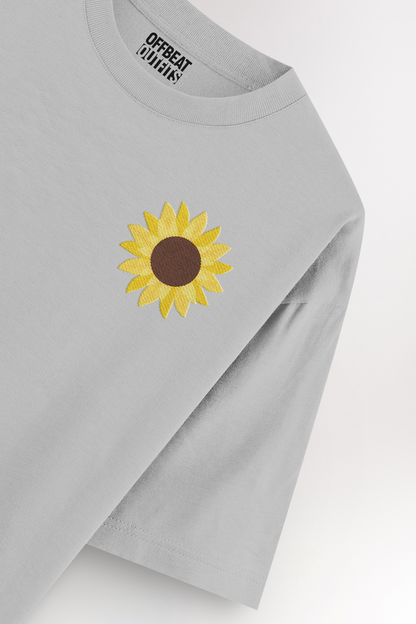 Sunflower Embroidery | Oversized T-shirt